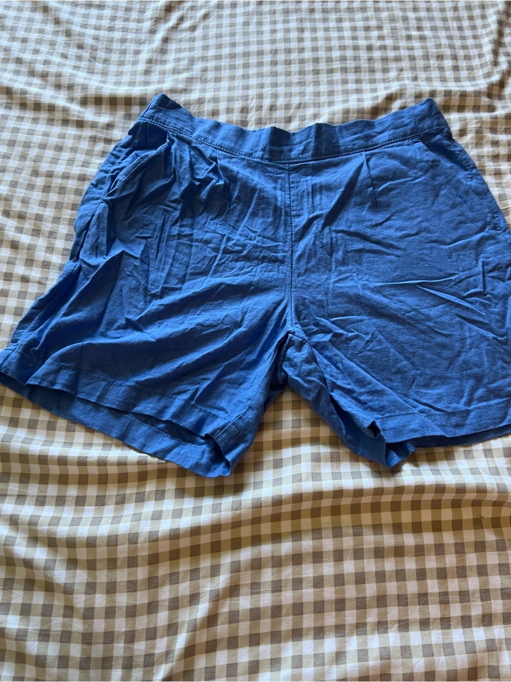Crate&Barrel Blue High-Waist Women’s Shorts